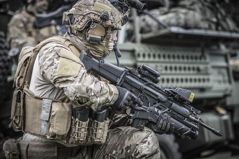 DVD2018: FNH UK, the UK-based subsidiary of one FN Herstal, The whole range of FN machine guns (MG) include the FN MINIMI light MG (currently the Mk3 version for improved ergonomics and accessory integration), available in 5.56mm and 7.62mm NATO calibres, the FN MAG 7.62mm NATO General Purpose/medium MG, and the FN M3 and M2HB-QCB .50cal MG, which have repeatedly proven themselves in combat. The FN SCAR family covers the full range of requirements, with the very short subcompact version, the 5.56mm and 7.62mm NATO calibre assault rifles, the 40mm grenade launcher, and the highly accurate 7.62mm NATO calibre precision rifles.