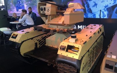 Eurosatory 2022: Milrem Robotics Showcases Its Themis Combat UGV With Hornet RCWS