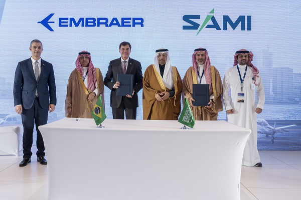 SAMI y Embraer firman MoU para iniciar cooperación entre Arabia Saudita y Brasil en el sector de defensa y seguridad